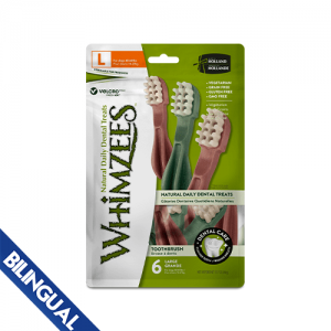 Whimzees Gateries Dentaires Naturelles Brushzees - Large - pqt 6