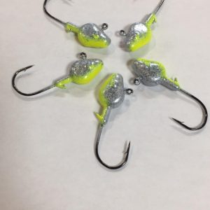 Jims Hookahlic Jig Minnow- 3/8 oz - Pearl Lightning - 5 pces