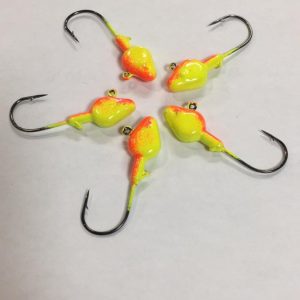 Jims Hookahlic Jig Minnow- 1/8 oz - Firetiger - 5 pces