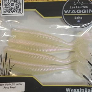 Leurres Waggin ,Waggin Shad 4,75'' (4) - Rose Pearl