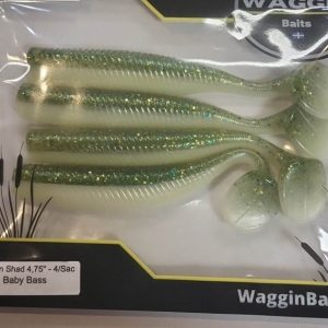 Leurres Waggin ,Waggin Shad 4,75'' (4) - Baby Bass