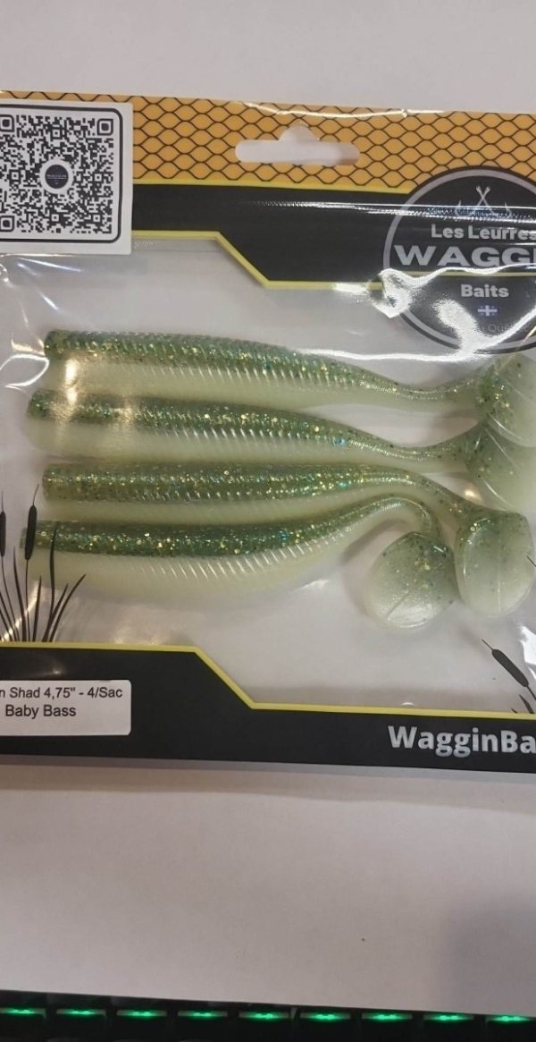 Leurres Waggin ,Waggin Shad 4,75'' (4) - Baby Bass