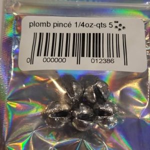 Lad Plomb Pincé 1/4 oz - quantité 5