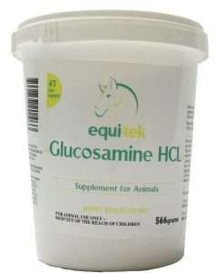 equitek glucosamine pour chevaux et chiens 566g