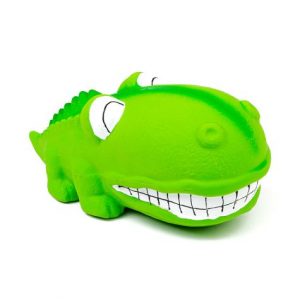 Budz chien jouet latex gros museau alligator,vert