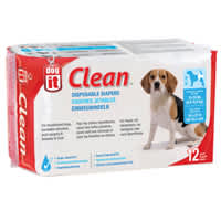 Couches jetables Dogit Clean, moyennes, paquet de 12