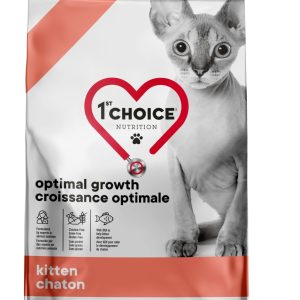 1st Choice Nourriture Pour Chaton, Croissance Optimale - Poisson Sans Grains 1,8kg