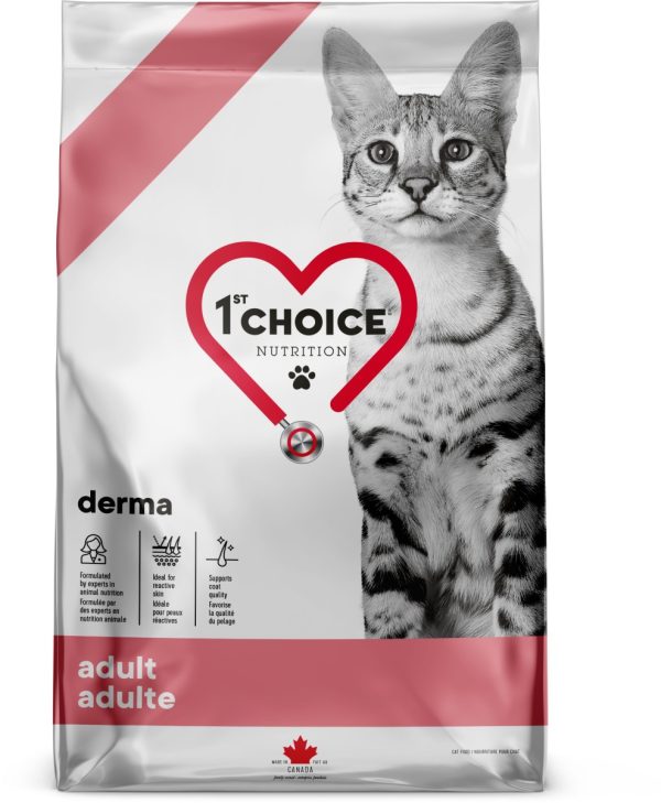 1st Choice Nourriture Pour Chat, Derma - Saumon 1,8kg