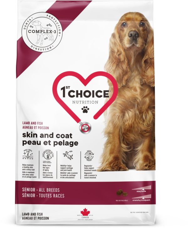 1st Choice Nourriture Pour Chien, Sénior, Toutes Races, Peau Et Pelage - Agneau 11kg