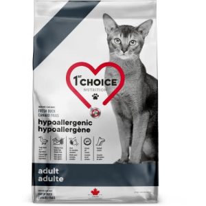 1st Choice Nourriture Pour Chat, Hypoallergène - Canard Sans Grains 4,54kg