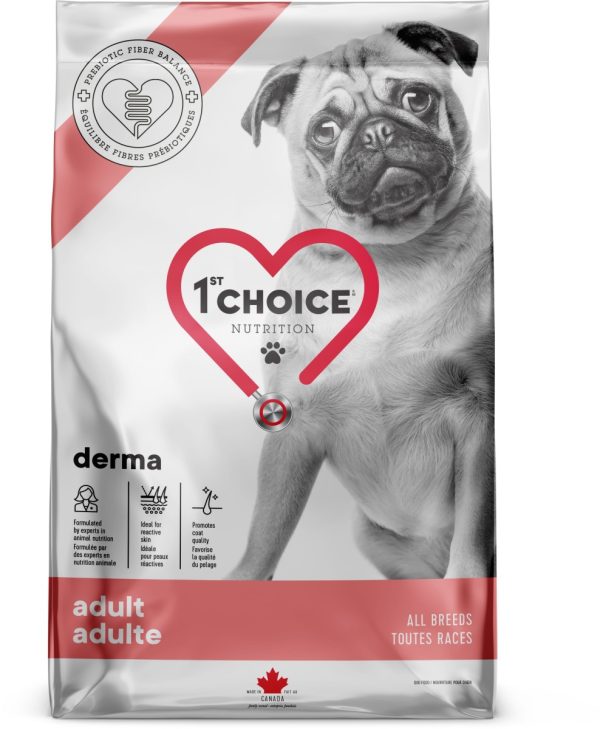 1st Choice Nourriture Pour Chien, Toutes Races, Derma - Saumon 12kg