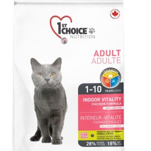 1st Choice Nourriture Pour Chat, Intérieur Vitalité - Poulet 2,72kg