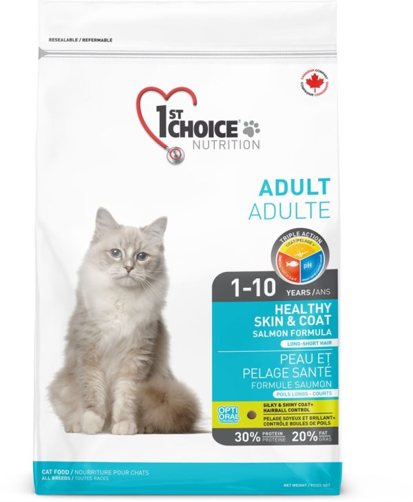 1st Choice Nourriture Pour Chat, Peau Et Pelage Santé - Saumon 5,44kg