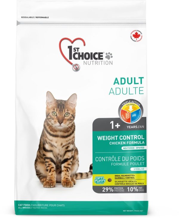 1st Choice Nourriture Pour Chat, Contrôle Du Poids - Poulet 2,72kg