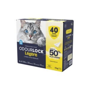 Odourlock Légère Litière Agglomérante, Parfum Délicat 5 Kg