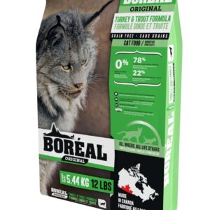 Boréal Original, Nourriture Pour Chat - Sans Grains, Dinde Et Truite 5,45kg