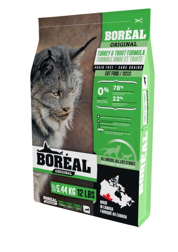 Boréal Original, Nourriture Pour Chat - Sans Grains, Dinde Et Truite 5,45kg