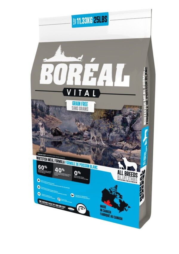 Boréal Vital, Nourriture Pour Chien - Sans Grains, Poisson Blanc 11,33kg
