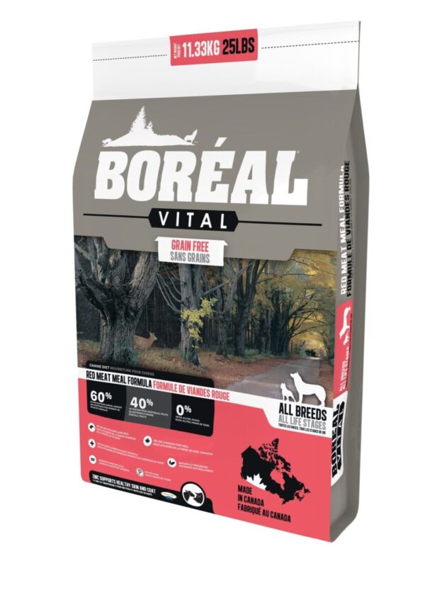 Boréal Vital, Nourriture Pour Chien - Sans Grains, Viande Rouge 11,33kg