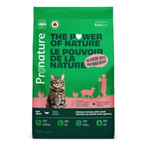 Pronature Nourriture Pour Chat - Recette Au Poulet Avec Agneau -22 lb(10 Kg)