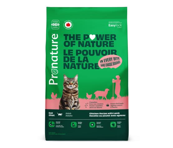 Pronature Nourriture Pour Chat - Recette Au Poulet Avec Agneau -22 lb(10 Kg)