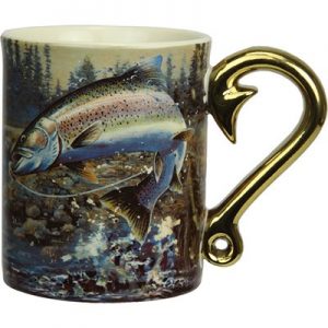 tasse céramique,truite arc-en-ciel