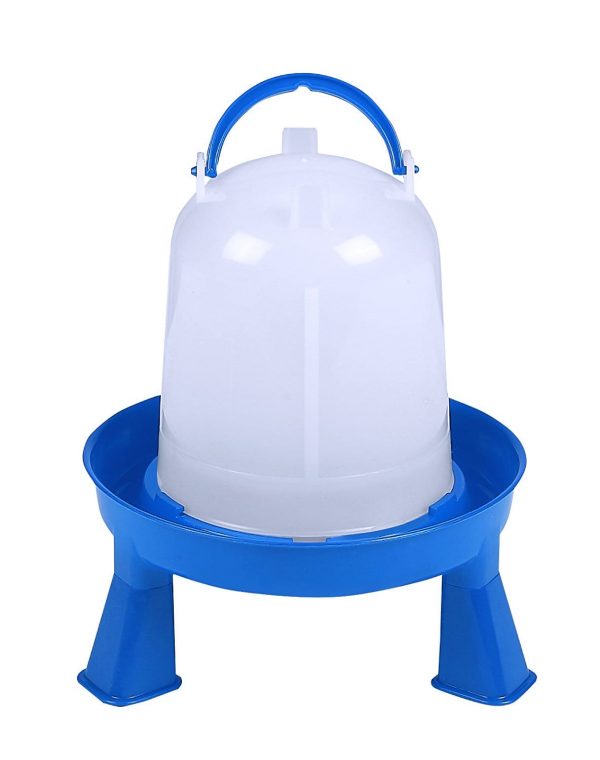 abreuvoir sur patte 2 gallon,bleu