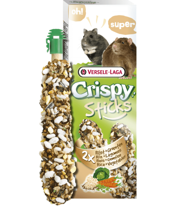 VL Crispy Sticks Batonnets Riz Et Légumes Pour Hamster/Rat - 2 X 55 g