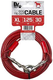 cable d'attache extérieur,x large,30', rouge